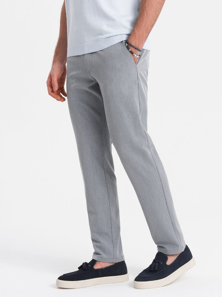 Ombre Clothing Pantaloni Chino pentru bărbați gri Ombre Clothing