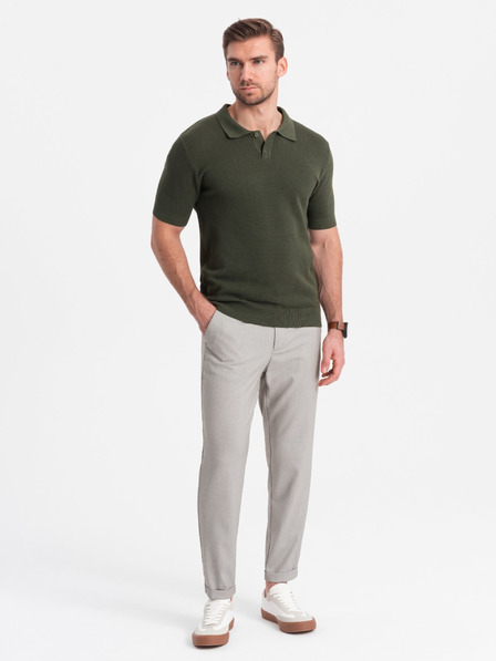 Ombre Clothing Pantaloni Chino gri deschis pentru bărbați Ombre Clothing