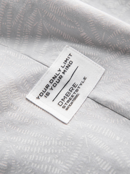 Ombre Clothing Gri deschis bărbați modelat T-shirt Ombre Clothing