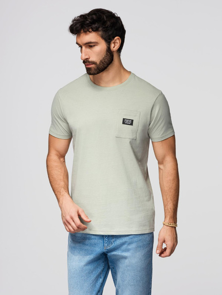 Ombre Clothing Tricou de agrement pentru bărbați cu buzunar Ombre Clothing Verde