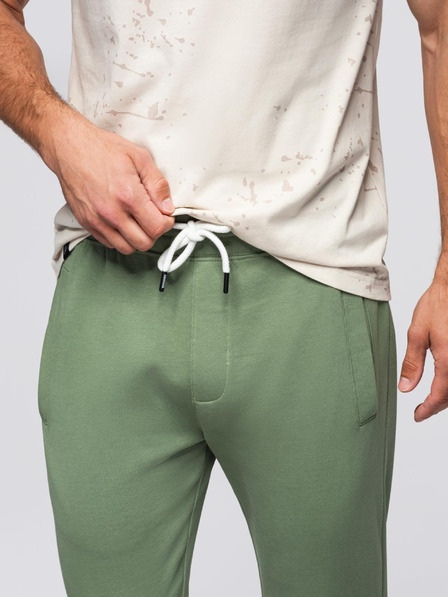 Ombre Clothing Pantaloni de trening pentru bărbați verzi Ombre Clothing