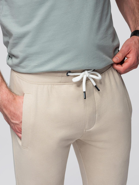 Ombre Clothing Pantaloni de trening bej pentru bărbați Ombre Clothing