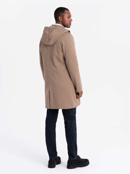 Ombre Clothing Haină cu glugă pentru bărbați maro Ombre Clothing