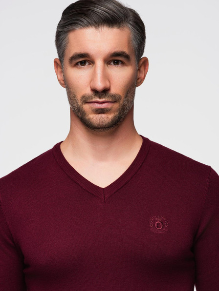 Ombre Clothing Pulover bărbătesc burgundy Ombre Clothing