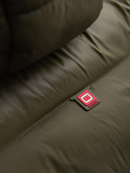 Ombre Clothing Jachetă de iarnă matlasată verde închis pentru bărbați Ombre Clothing