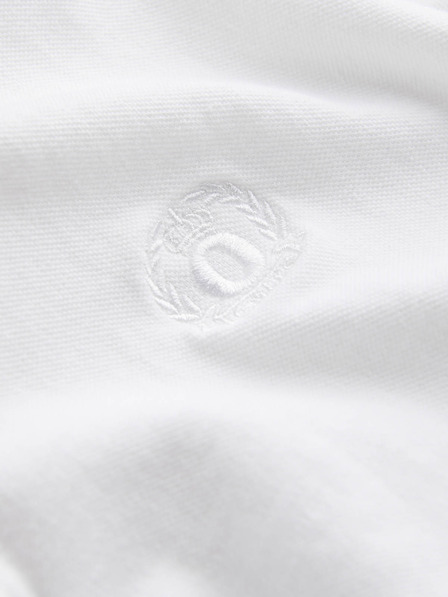 Ombre Clothing Tricou polo de bază alb pentru bărbați Ombre Clothing