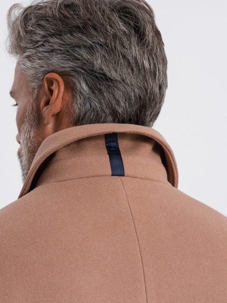 Ombre Clothing Palton bărbătesc single-breasted cu guler și pardesiu Îmbrăcăminte Ombre