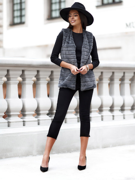 Edoti EDOTI Vestă pentru femei, gri închis