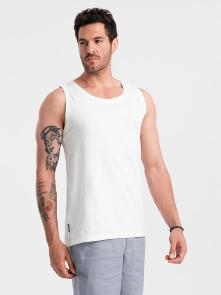 Ombre Clothing Tricou de bază din bumbac alb pentru bărbați Ombre Clothing