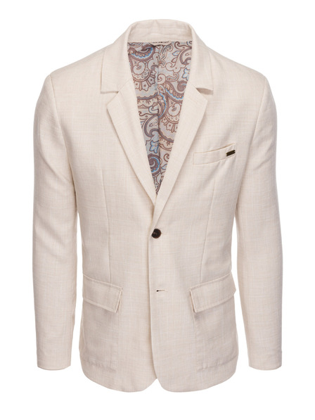 Ombre Clothing Blazer crem pentru bărbați Ombre Clothing