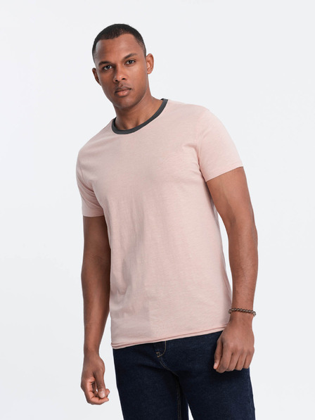Ombre Clothing Tricou roz pentru bărbați Ombre Clothing
