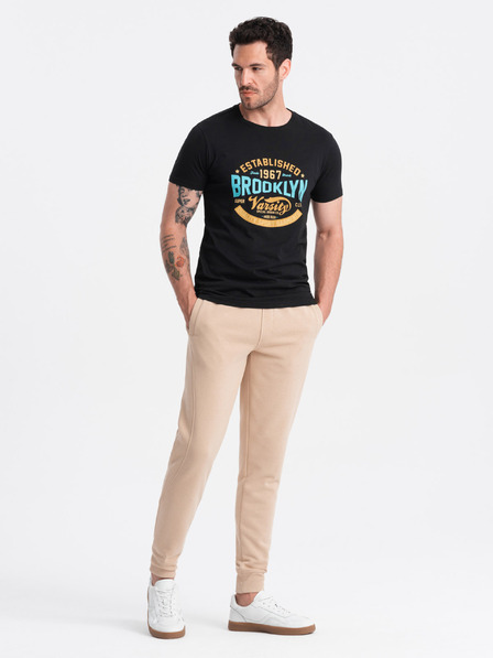 Ombre Clothing Pantaloni de trening bărbați din bumbac Joggeri BASIC Ombre Clothing