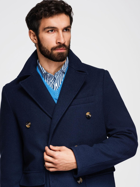 Ombre Clothing Palton bărbătesc cu croială dublă Ombre Clothing