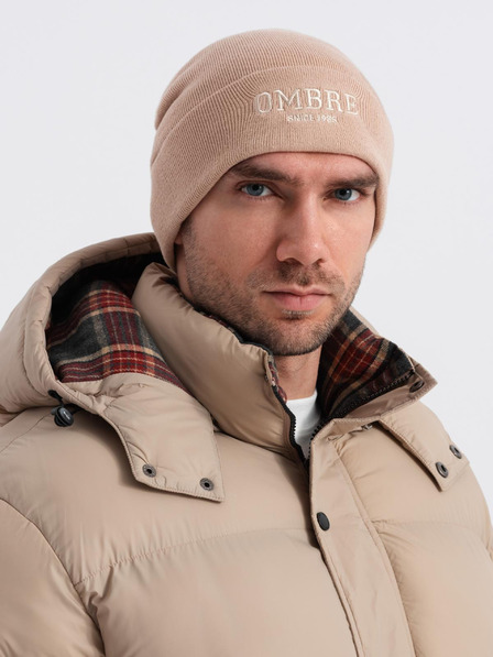 Ombre Clothing Pălărie tricotată pentru bărbați cu inscripție brodată Ombre Clothing