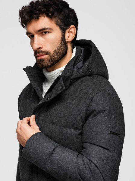 Ombre Clothing Jachetă ușoară pentru bărbați cu căptușeală din plasă și glugă Ombre Clothing