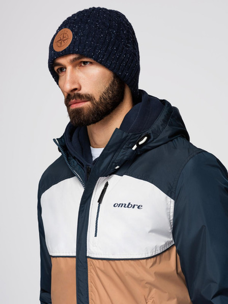 Ombre Clothing Jachetă sport ușoară colorată pentru bărbați cu fleece maro Ombre Clothing