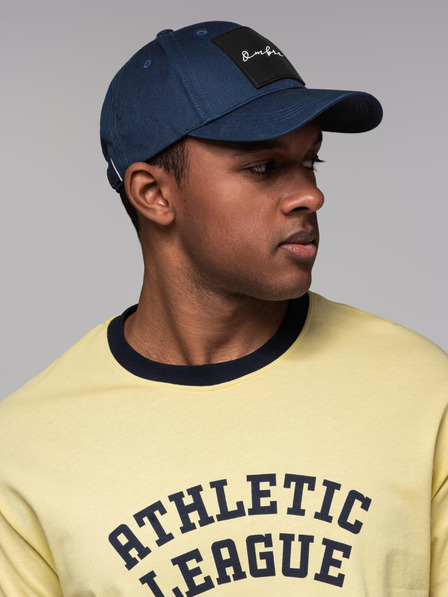 Ombre Clothing Șapcă de baseball pentru bărbați cu plasture mare albastru închis Ombre Clothing