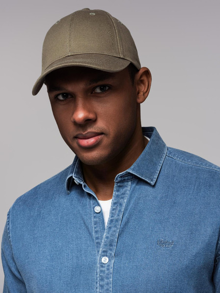 Ombre Clothing Șapcă bărbătească cu vârf cu broderie decorativă kaki Ombre Clothing