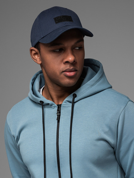 Ombre Clothing Șapcă de baseball pentru bărbați cu plasture dreptunghiular albastru închis Ombre Clothing