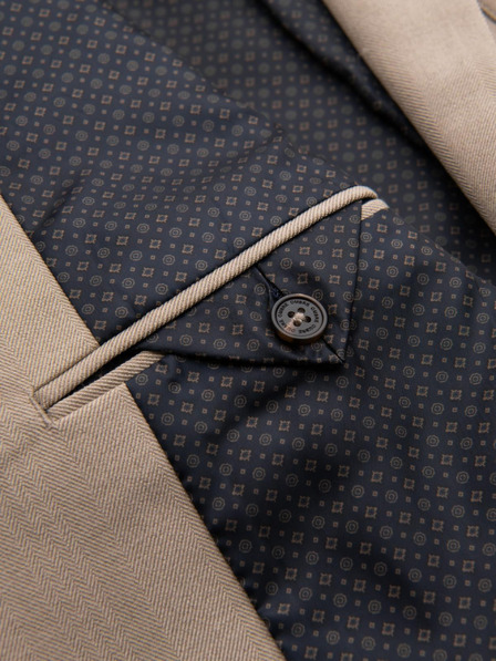 Ombre Clothing Blazer elegant pentru bărbați din amestec de lână bej de la Ombre Clothing