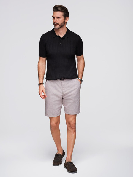 Ombre Clothing Tricou polo subțire din viscoză cu dungi verticale Ombre Clothing