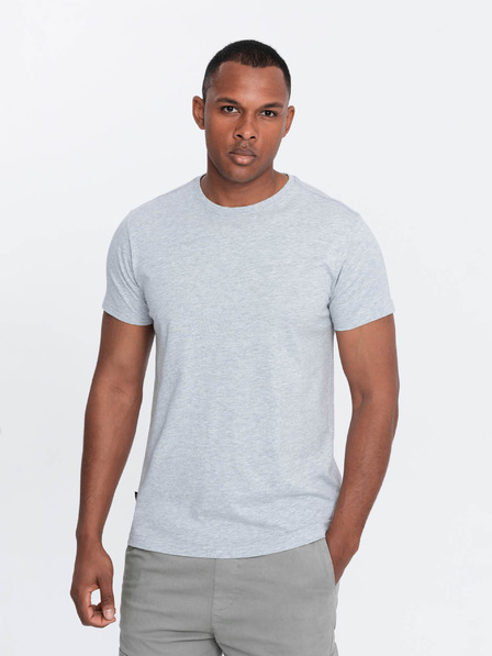 Ombre Clothing Tricou basic gri deschis pentru bărbați Ombre Clothing
