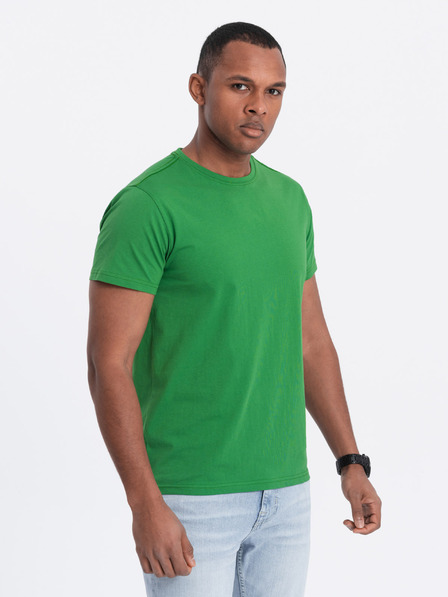 Ombre Clothing Cămașă de bază verde pentru bărbați Ombre Clothing