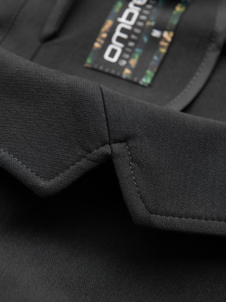 Ombre Clothing Sacou gri SLIM din țesătură fin structurată pentru bărbați