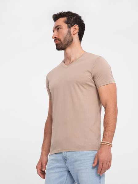 Ombre Clothing Tricou bărbătesc de bază din bumbac gri cu gât rotund Ombre Clothing