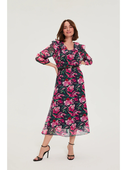 Moodo Rochie florală albastru închis Moodo