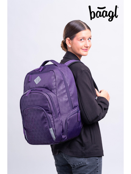 BAAGL  BAAGL SET 3 Coolmate Plum: rucsac, penar, sac