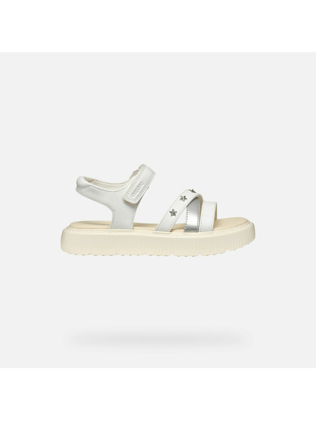 Geox Sandale albe pentru fete Geox Sandal Kodette Gir