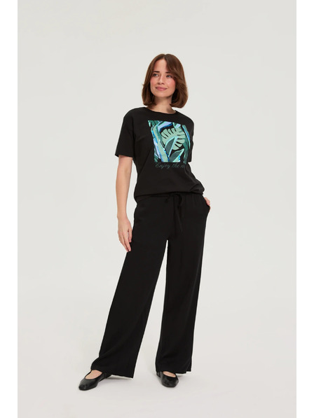 Moodo Tricou cu imprimeu negru Moodo