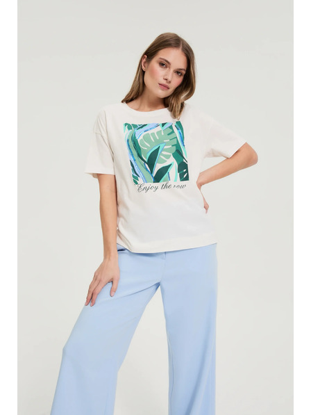 Moodo Tricou cu imprimeu alb Moodo