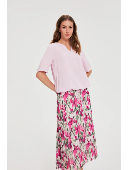 Moodo Cămașă roz cu mâneci scurte Moodo