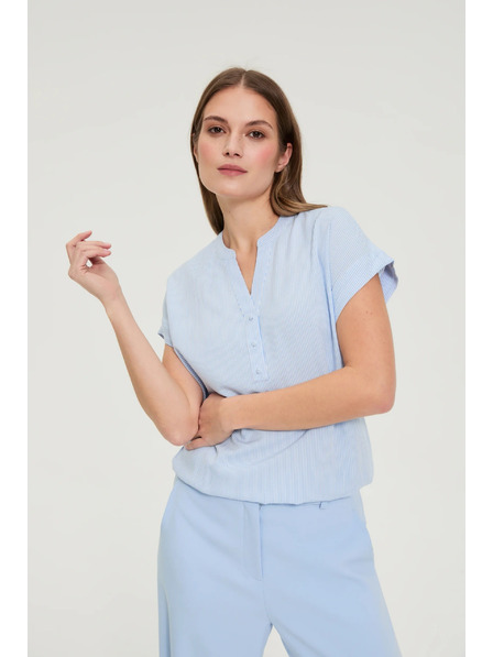 Moodo Cămașă în dungi albastru deschis Moodo