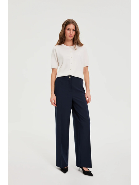 Moodo Pantaloni cu picior larg albastru închis Moodo