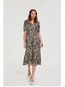 Moodo Rochie midi cu model bej Moodo