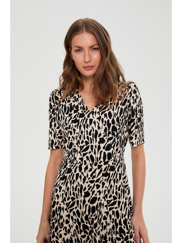 Moodo Rochie midi cu model bej Moodo