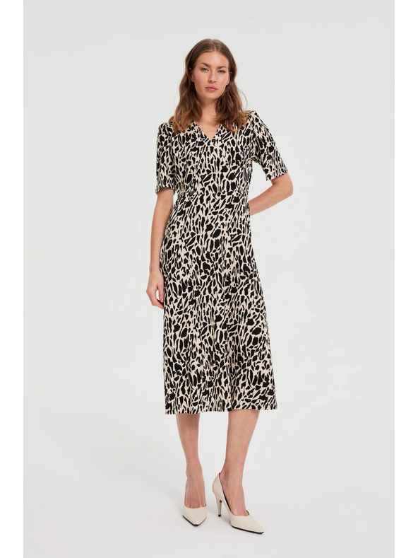 Moodo Rochie midi cu model bej Moodo
