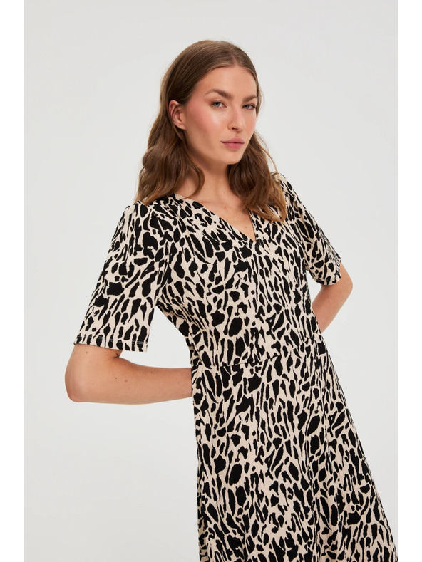 Moodo Rochie midi cu model bej Moodo