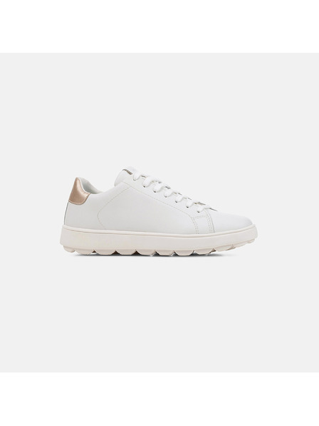 Geox Pantofi sport albi din piele pentru femei Geox Spherica Ecub
