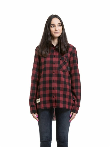 Meatfly Cămașă pentru femei Meatfly Courtney Black / Bordo
