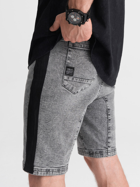 Ombre Clothing Pantaloni scurți din denim pentru bărbați - gri W363 Ombre Clothing