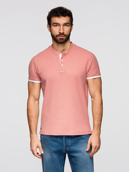 Ombre Clothing Tricou polo pentru bărbați roz vechi Ombre Clothing