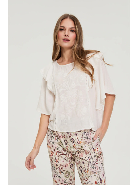 Moodo Camasa cu volane alba Moodo