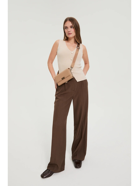 Moodo Top cu nasturi decorativi bej Moodo