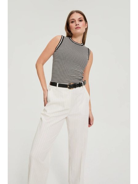 Moodo Top în dungi alb-negru Moodo
