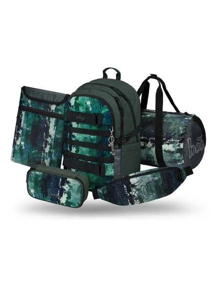 BAAGL  BAAGL SET 5 Skate Forest: rucsac, penar, geantă sport, borsă de brâu, husă laptop