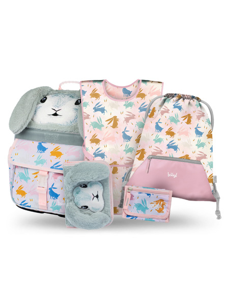 BAAGL  BAAGL SET 5 Zippy Bunny: ghiozdanul, penar, sacoasa, sorban, portofel
